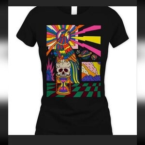 ROMwe NWT black women's t-shirt . Size Large